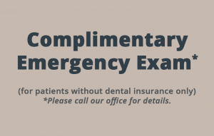 Complimentary emergency exam